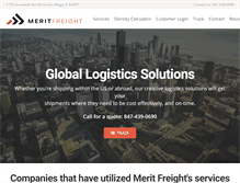 Tablet Screenshot of meritfreight.com